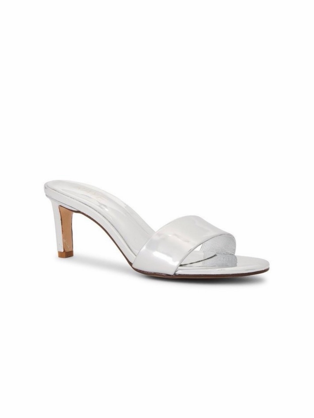 Raye Xanthe Women's Silver Patent Slide Sandal Heel